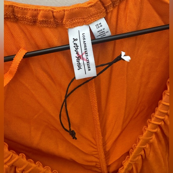 & Other Stories Fitted Ruched Dress in Orange - Picture 6 of 11